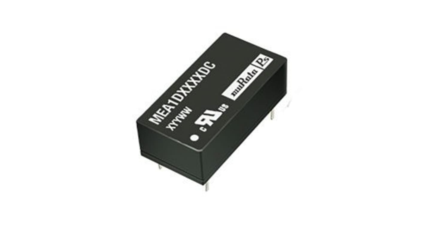 Murata Power Solutions MEA1 DC-DC Converter, ±15V dc/ ±33mA Output, 21.6 → 26.4 V dc Input, 1W, Through Hole,