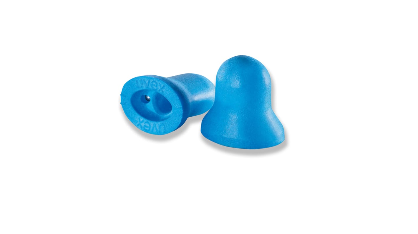 Uvex Blue Disposable Uncorded Ear Plugs, 26dB Rated, Metal Detectable, 250 Pairs