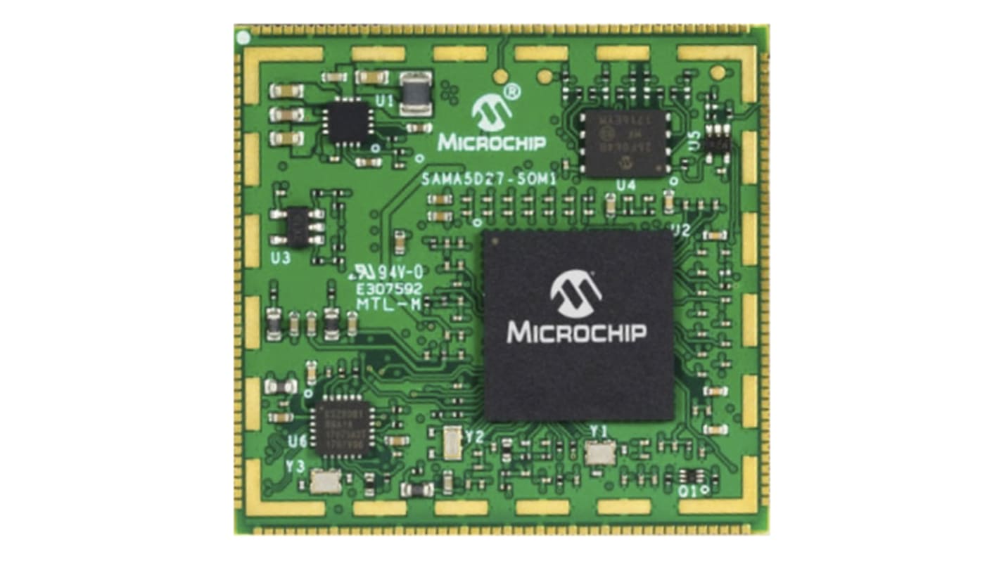 Microchip SAMA5D2系列微处理器, ARM Cortex A5内核, 500MHz, RISC, 贴片安装