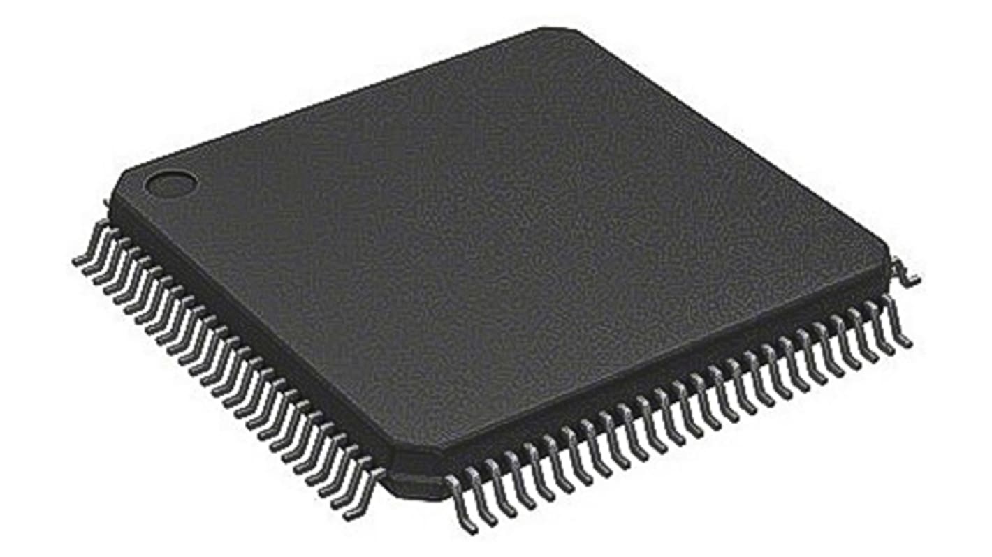 Microcontrolador Microchip ATSAME70N19B-AN, núcleo ARM Cortex M7 de 32bit, RAM 256 kB, 300MHZ, LQFP de 100 pines