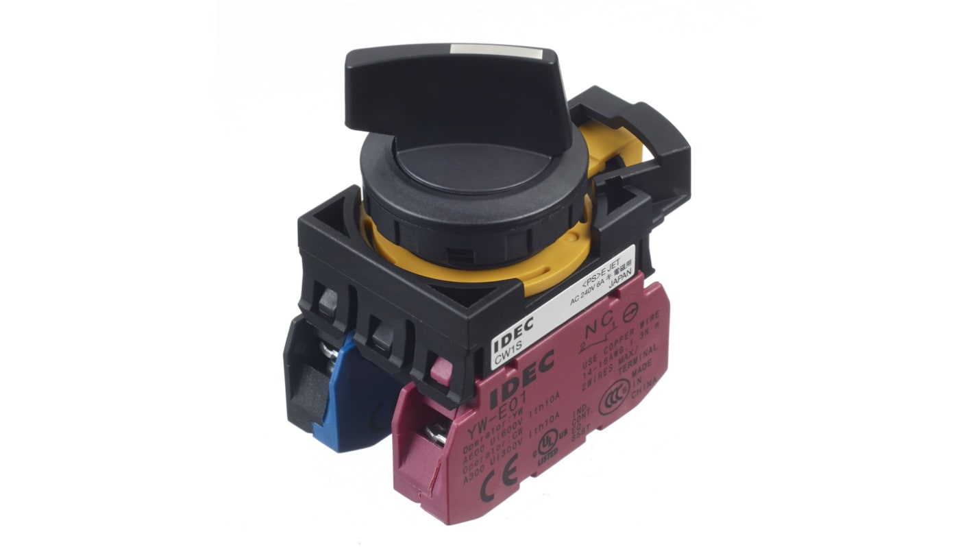 Idec Selector Switch - (SPDT) 22mm Cutout Diameter 2 Positions