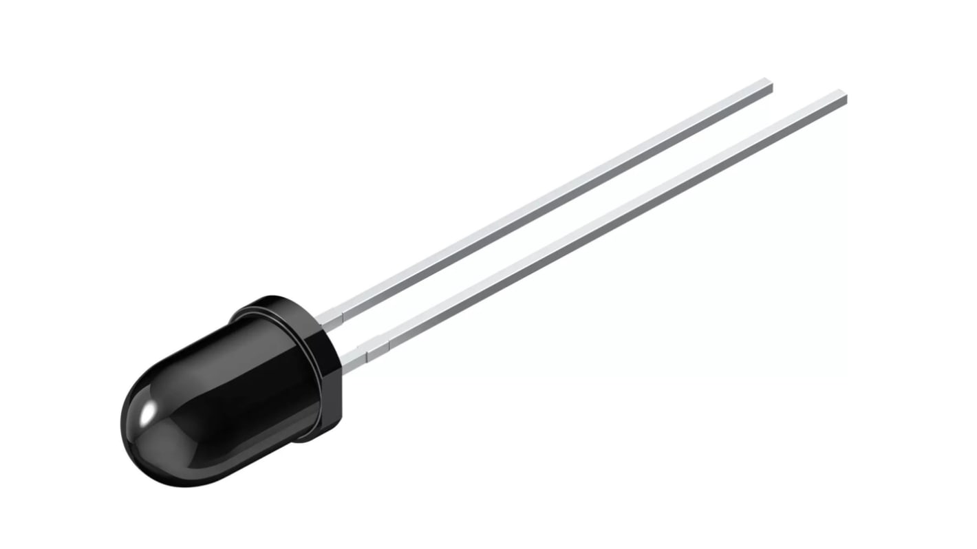 ams OSRAM 通孔红外发光二极管, 860nm波长, ±10°半强, 5mm (T-1 3/4)封装, 2针, 圆形透镜, 5.9 (Dia.) x 9mm