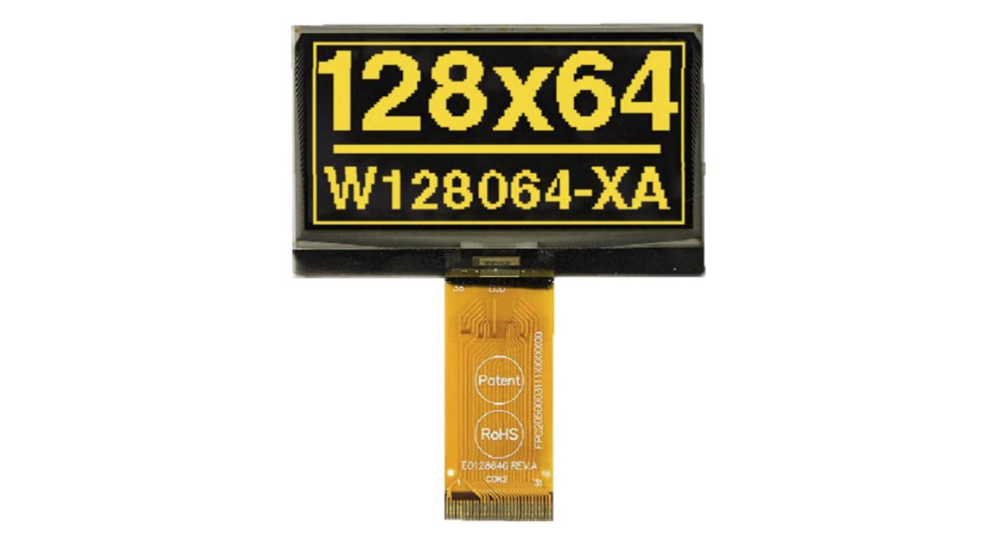 Display Visions PMOLED屏幕, 2.42in, I2C, SPI接口, 128 x 64pixels