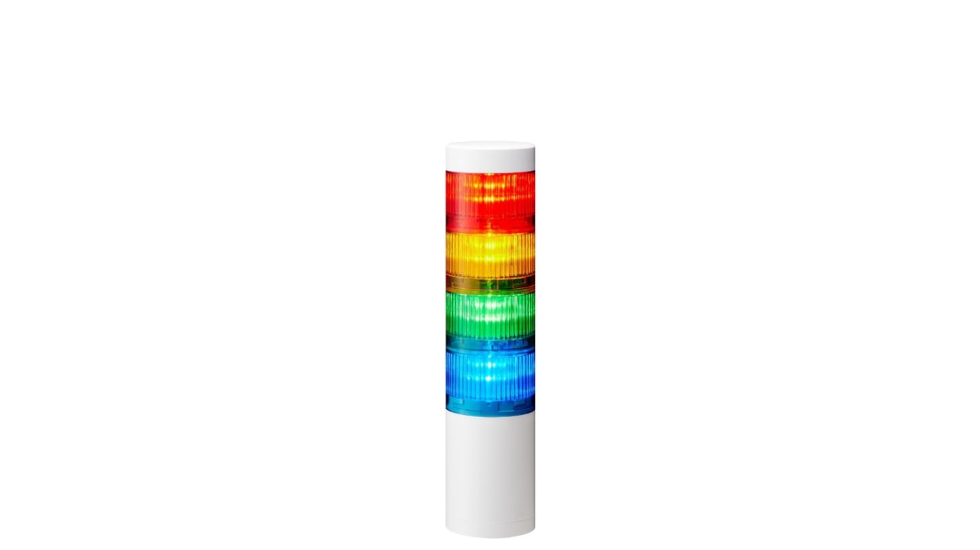 Rs-Online Torretta di segnalazione Patlite 24 V c.c. LED 4 elementi lenti A colori