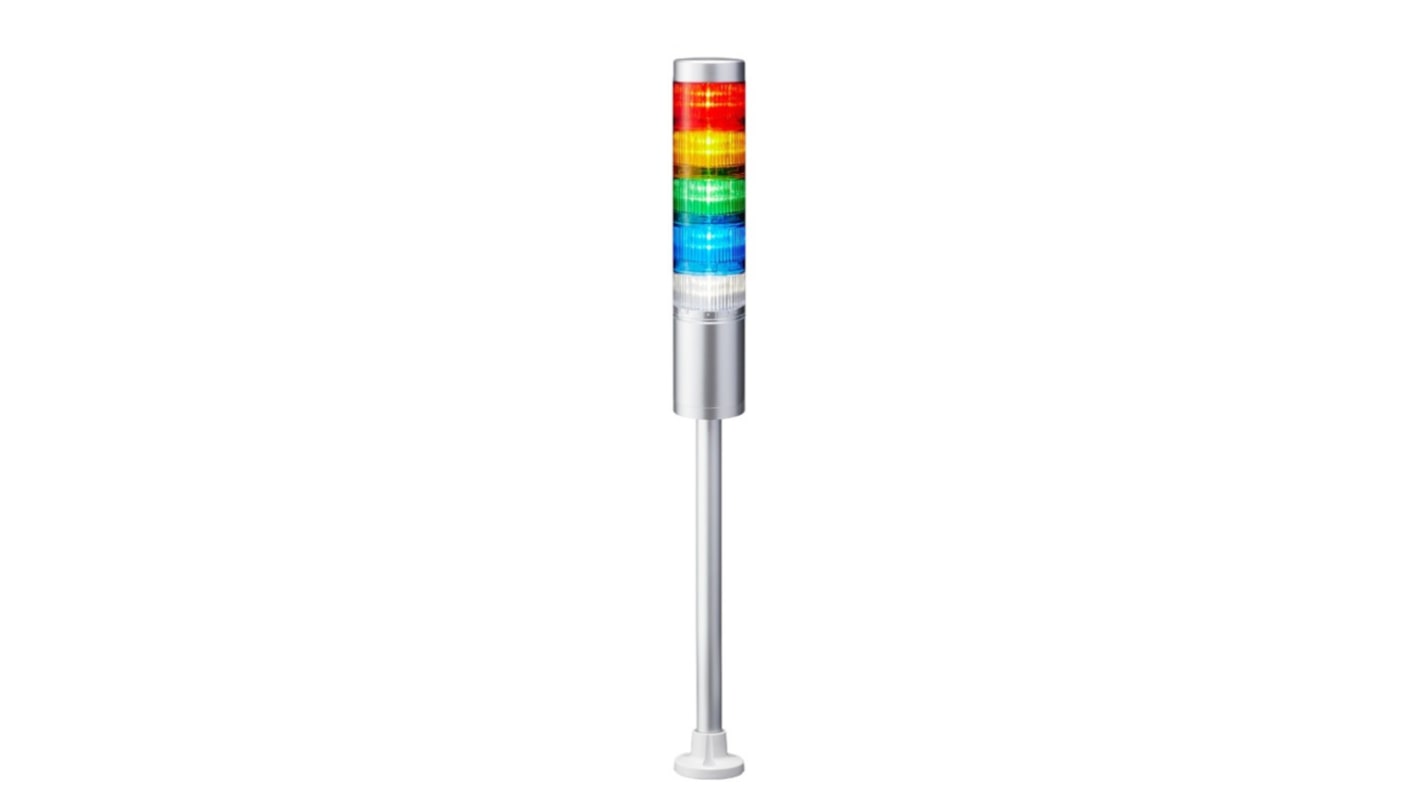 Rs-Online Torretta di segnalazione Patlite 24 V c.c. LED 5 elementi lenti A colori