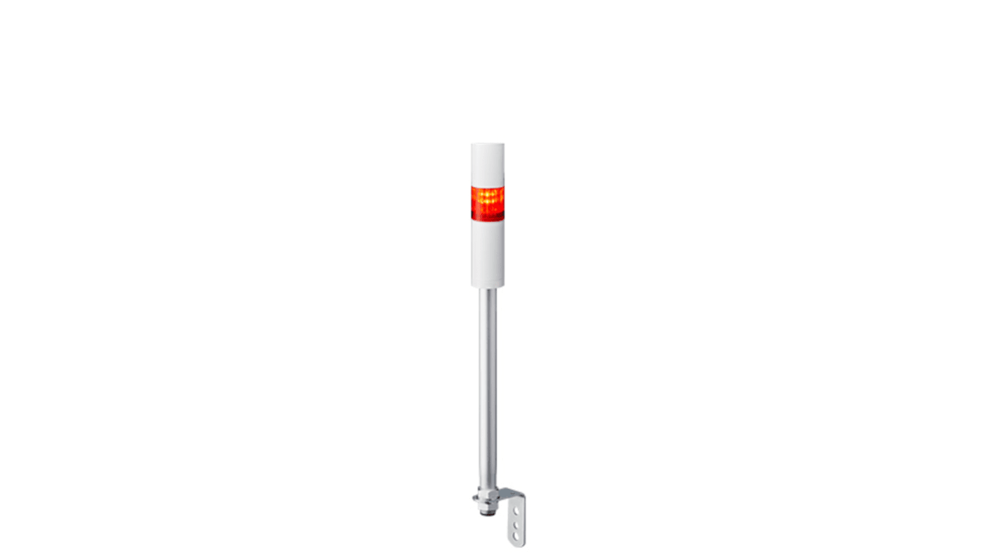 Columna de señalización Patlite LR4, LED, con 1 elemento de color, 90dB @ 1 m, 24 V dc