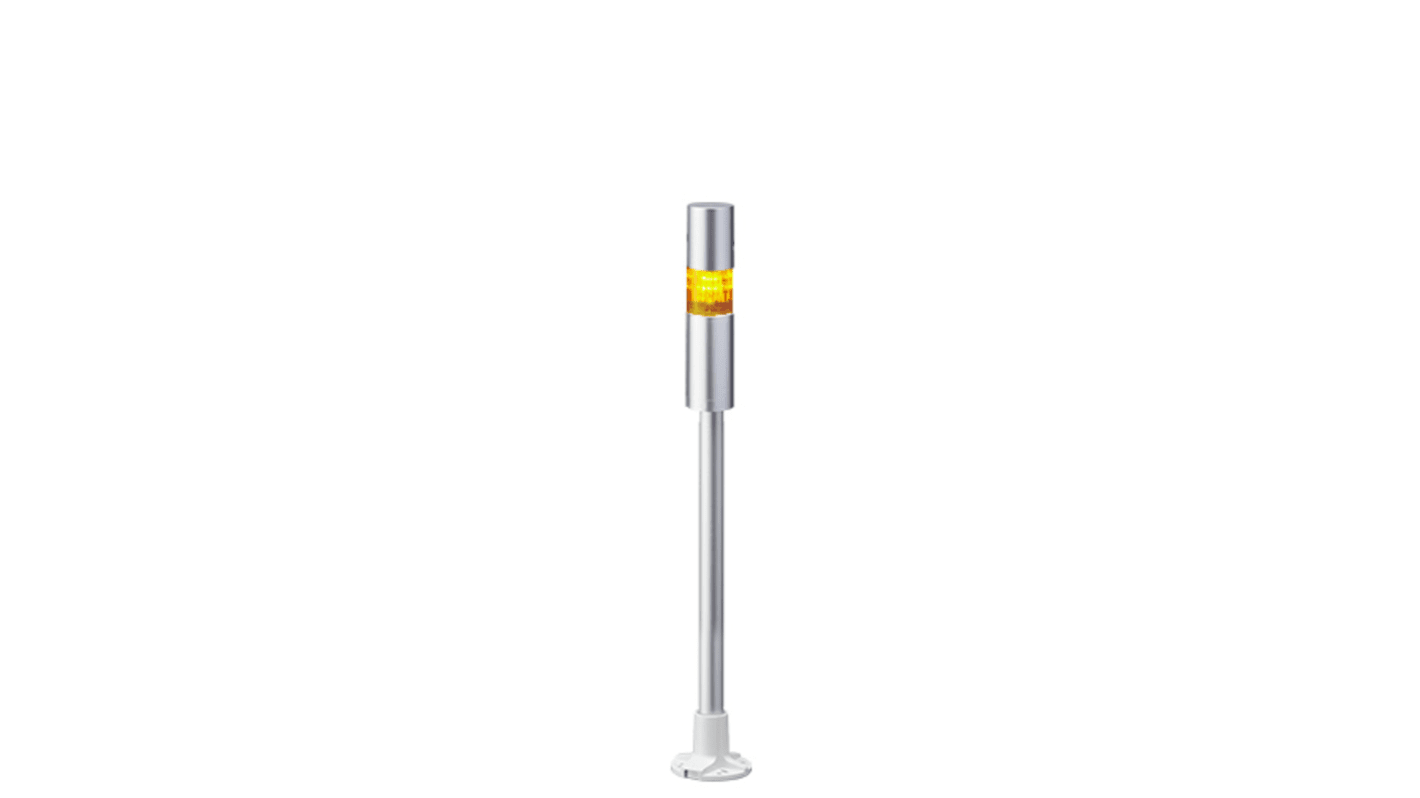 Columna de señalización Patlite LR4, LED, con 1 elemento de color, 90dB @ 1 m, 24 V dc