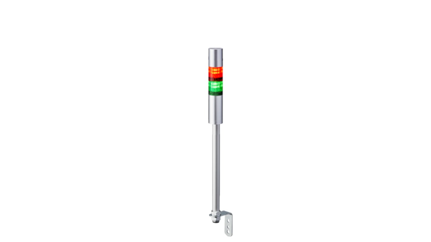 Rs-Online Torretta di segnalazione Patlite 24 V c.c. LED 2 elementi lenti A colori con Cicalino