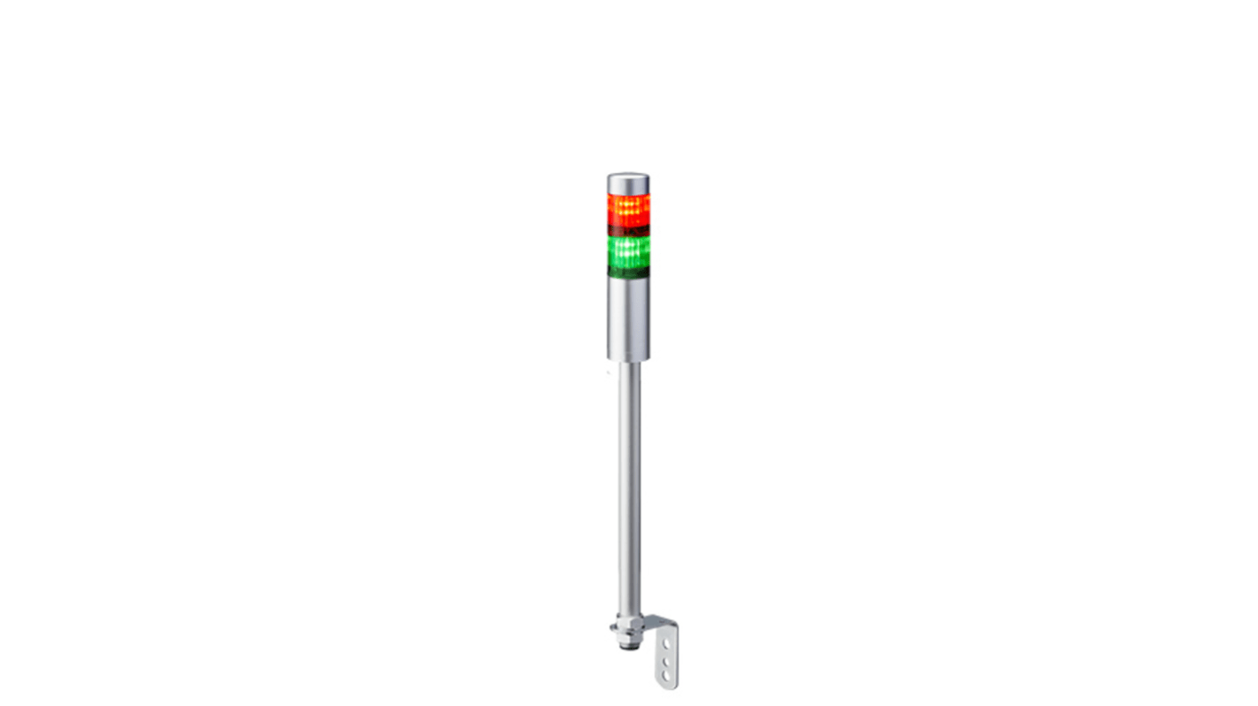 Columna de señalización Patlite LR4, LED, con 2 elementos de color, 24 V dc