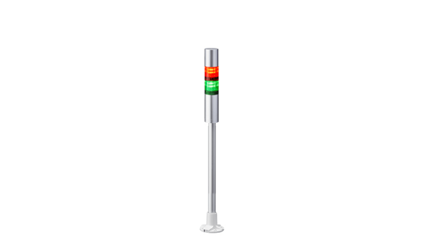 Rs-Online Torretta di segnalazione Patlite 24 V c.c. LED 2 elementi lenti A colori con Cicalino