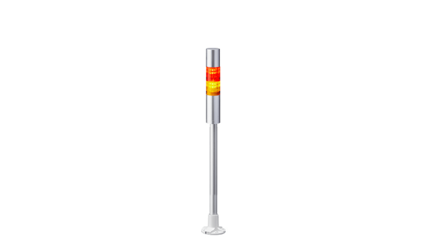 Rs-Online Torretta di segnalazione Patlite 24 V c.c. LED 2 elementi lenti A colori con Cicalino