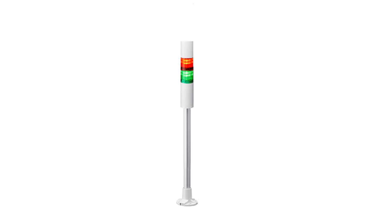 Columna de señalización Patlite LR4, LED, con 2 elementos de color, 90dB @ 1 m, 24 V dc