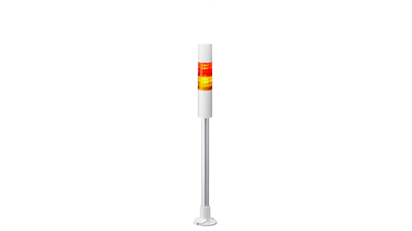 Patlite LR4 LED Signalturm 2-stufig mehrfarbig LED Rot/Gelb + Summer Blitz, Dauer 503.5mm Multifunktion