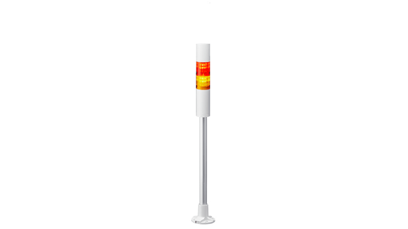 Columna de señalización Patlite LR4, LED, con 2 elementos de color, 90dB @ 1 m, 24 V dc