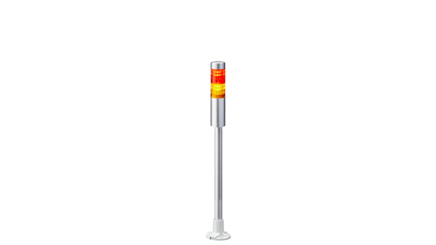 Columna de señalización Patlite LR4, LED, con 2 elementos de color, 24 V dc