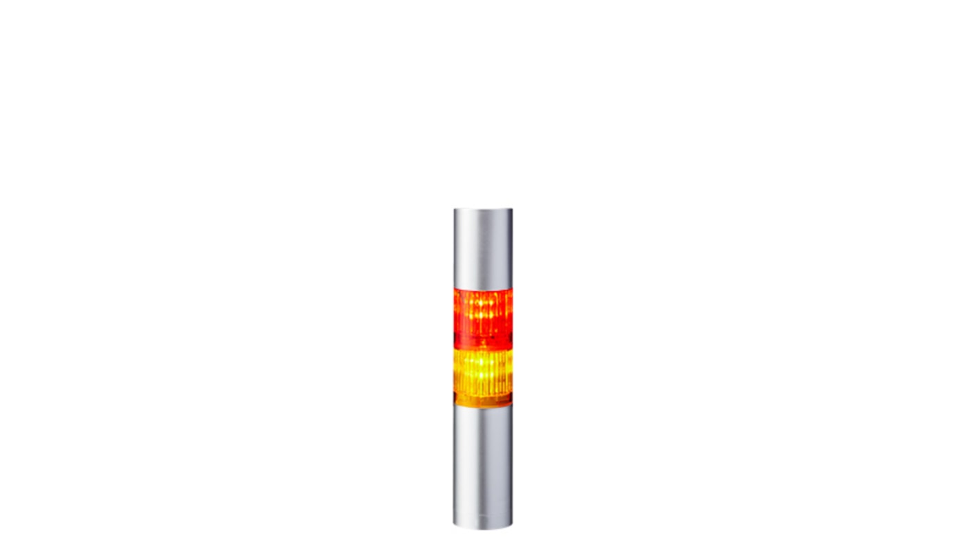 Patlite LR4 LED Signalturm 2-stufig mehrfarbig LED Rot/Gelb + Summer Blitz, Dauer 213.5mm Multifunktion