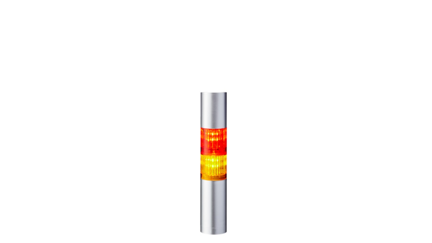 Rs-Online Torretta di segnalazione Patlite 24 V c.c. LED 2 elementi lenti A colori con Cicalino