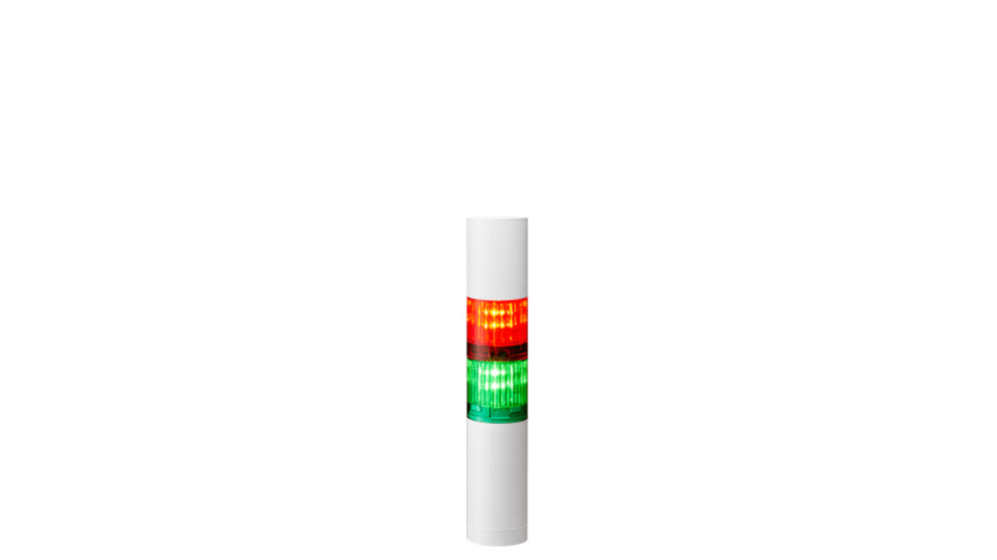 Colonnes lumineuses pré-configurées à LED Feu Flash, Fixe, Coloré avec Buzzer, série LR4, 24 V c.c.