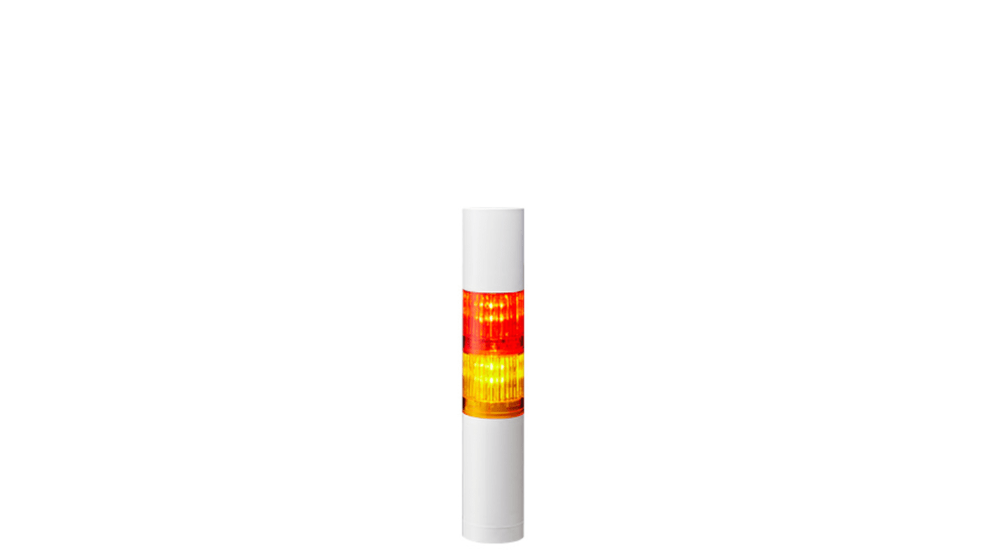 Patlite LR4 LED Signalturm 2-stufig mehrfarbig LED Rot/Gelb + Summer Blitz, Dauer 213.5mm Multifunktion