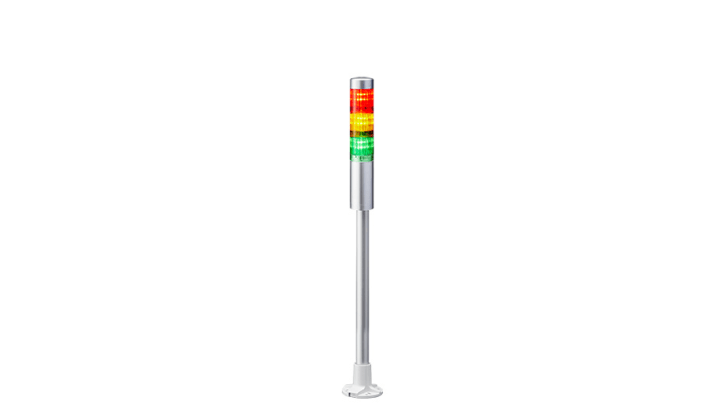 Rs-Online Torretta di segnalazione Patlite 24 V c.c. LED 3 elementi lenti A colori