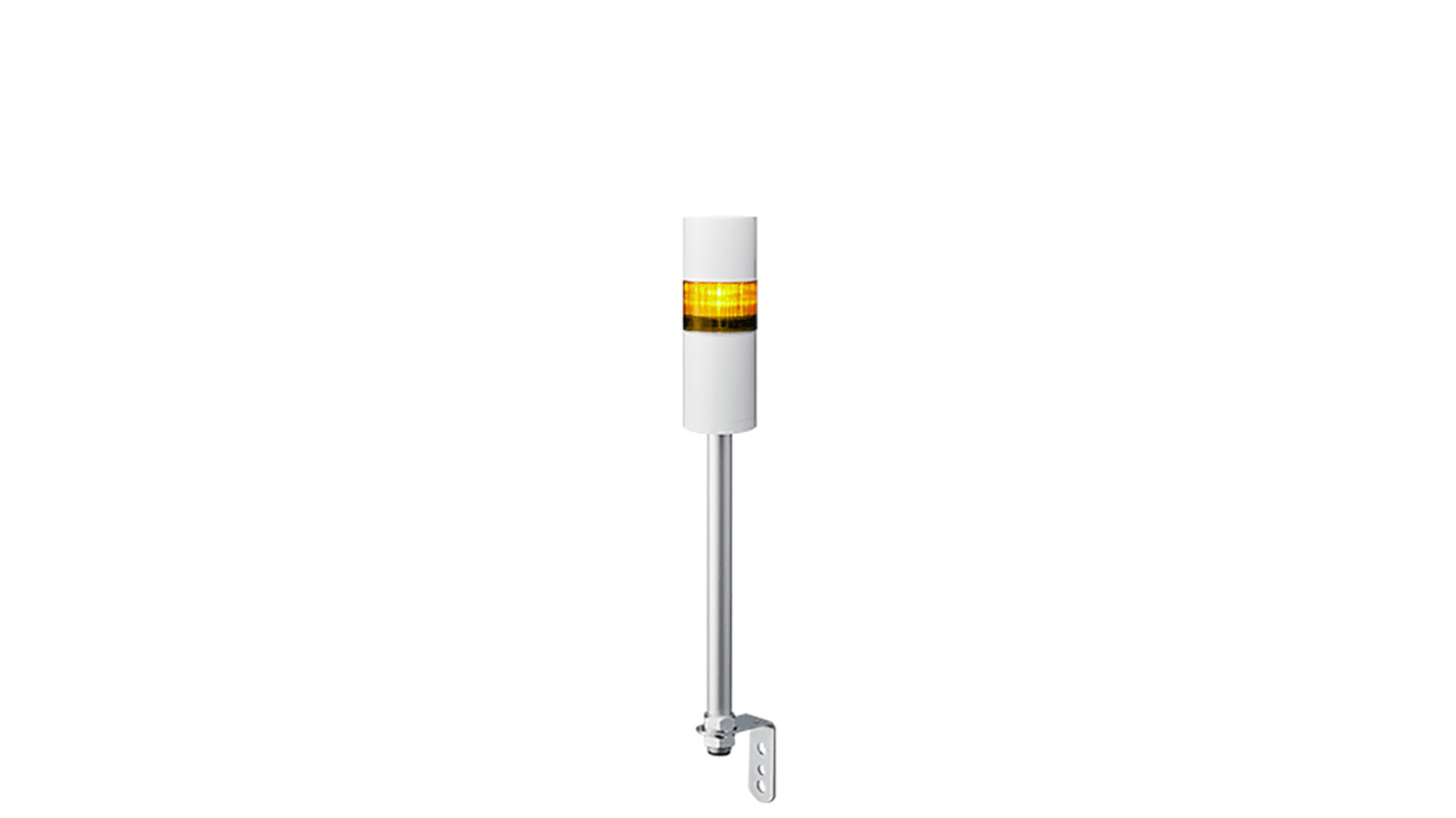 Columna de señalización Patlite LR6, LED, con 1 elemento de color, 90dB @ 1 m, 24 V dc