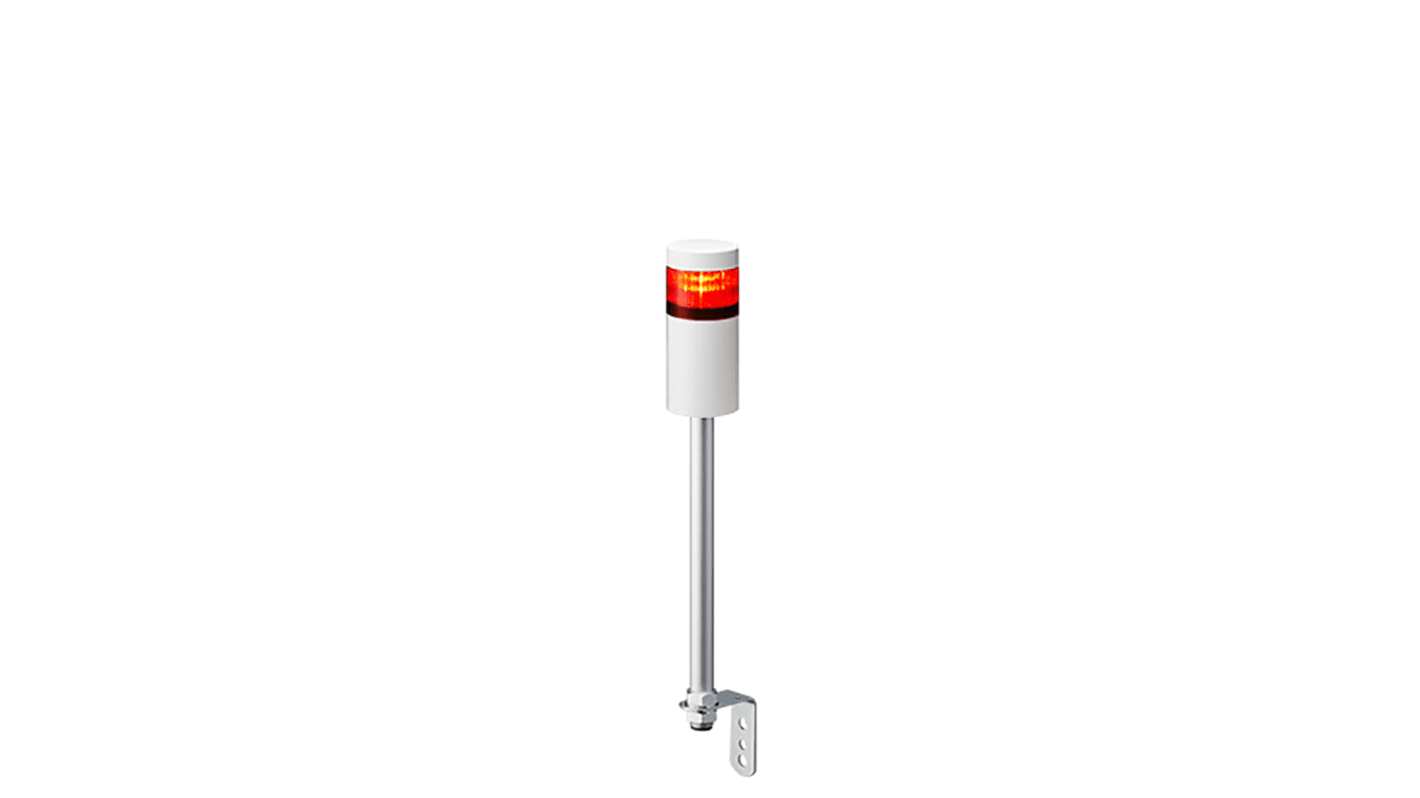Patlite LR6 Series Coloured Signal Tower, 1 Lights, 24 V dc, Pole Mount