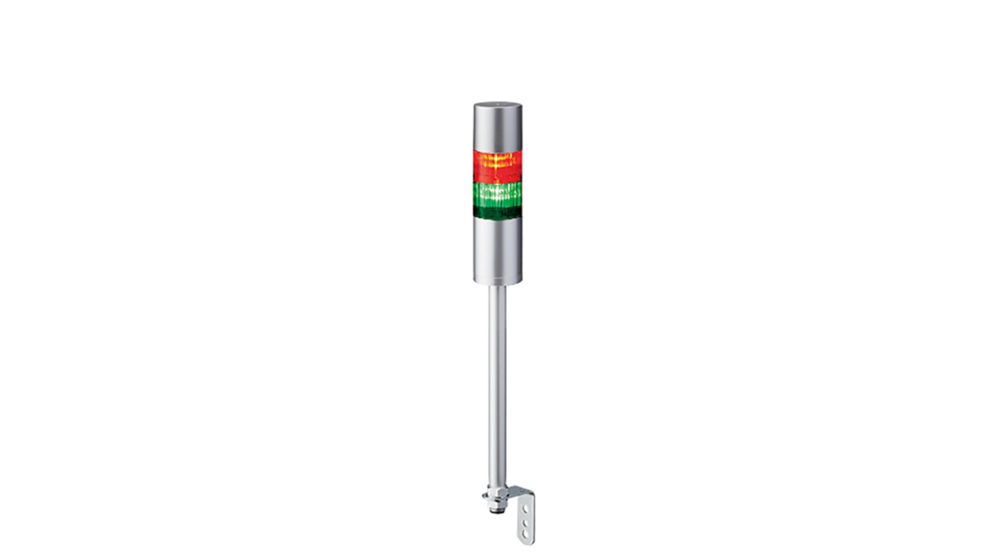 Rs-Online Torretta di segnalazione Patlite 24 V c.c. LED 2 elementi lenti A colori con Cicalino