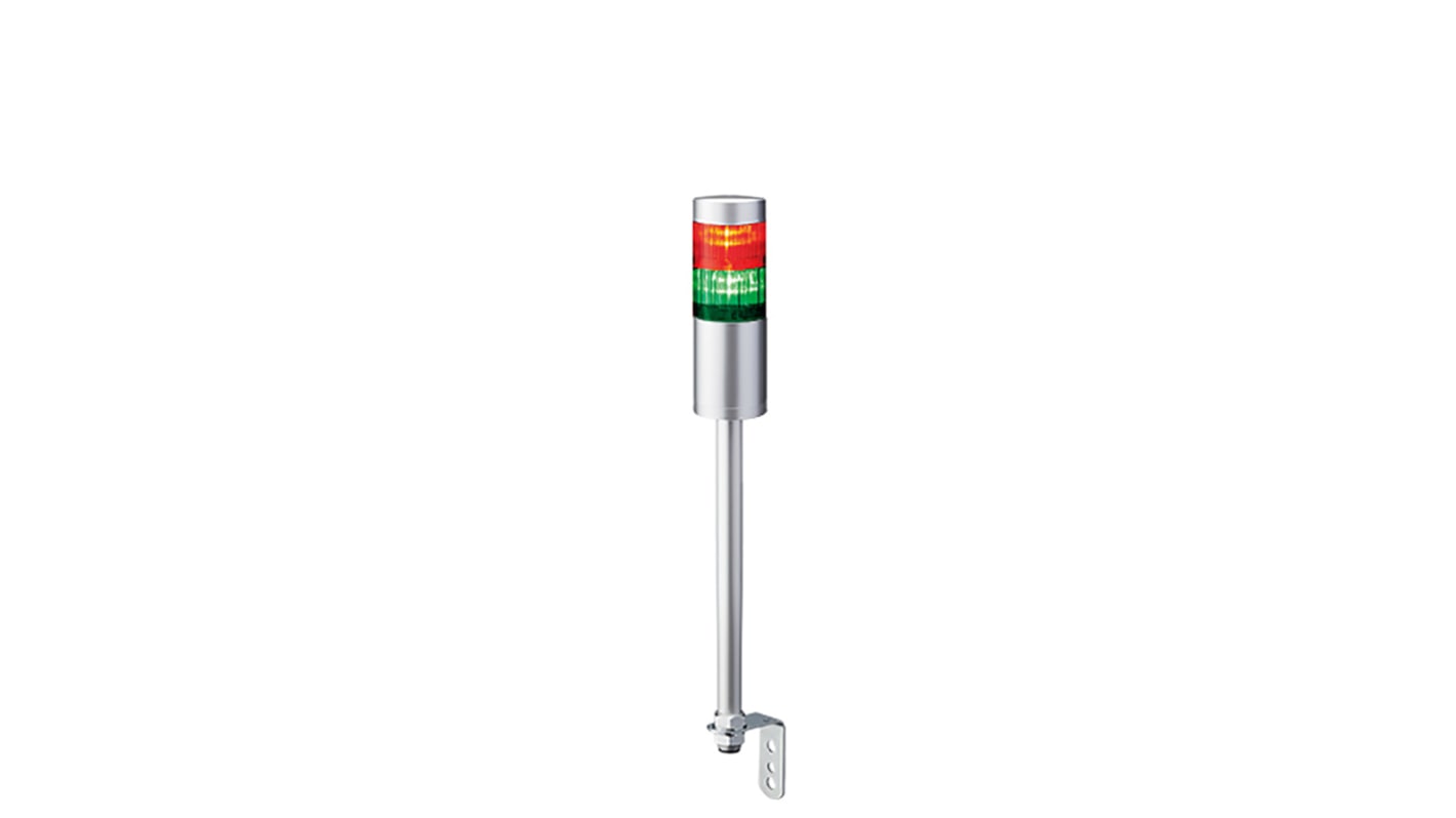 Columna de señalización Patlite LR6, LED, con 2 elementos de color, 24 V dc