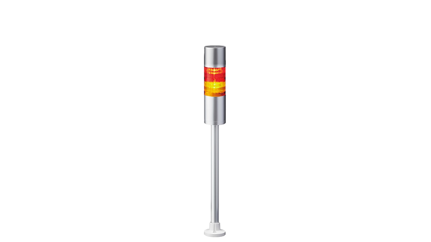 Columna de señalización Patlite LR6, LED, con 2 elementos de color, 90dB @ 1 m, 24 V dc