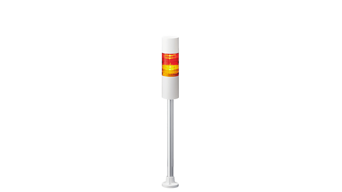 Columna de señalización Patlite LR6, LED, con 2 elementos de color, 90dB @ 1 m, 24 V dc