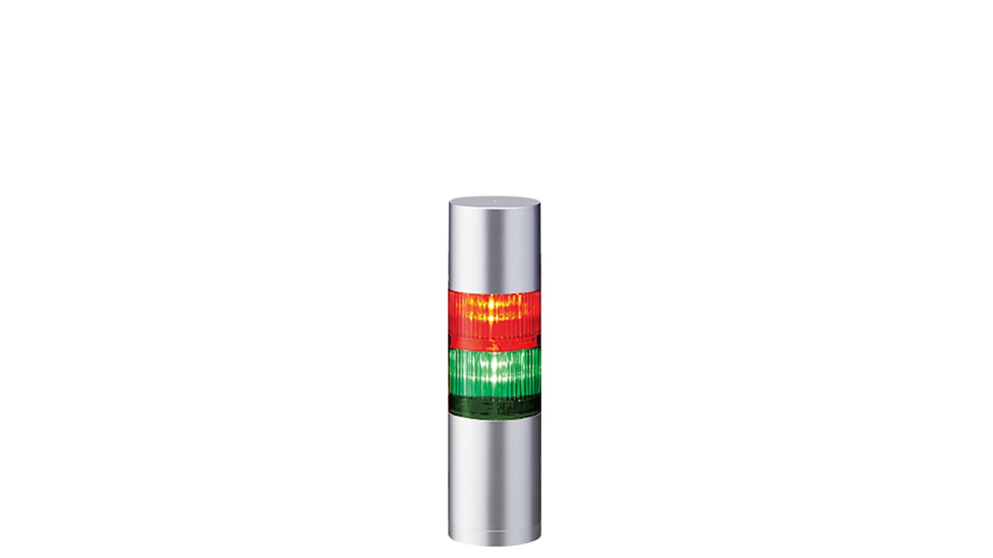 Rs-Online Torretta di segnalazione Patlite 24 V c.c. LED 2 elementi lenti A colori con Cicalino