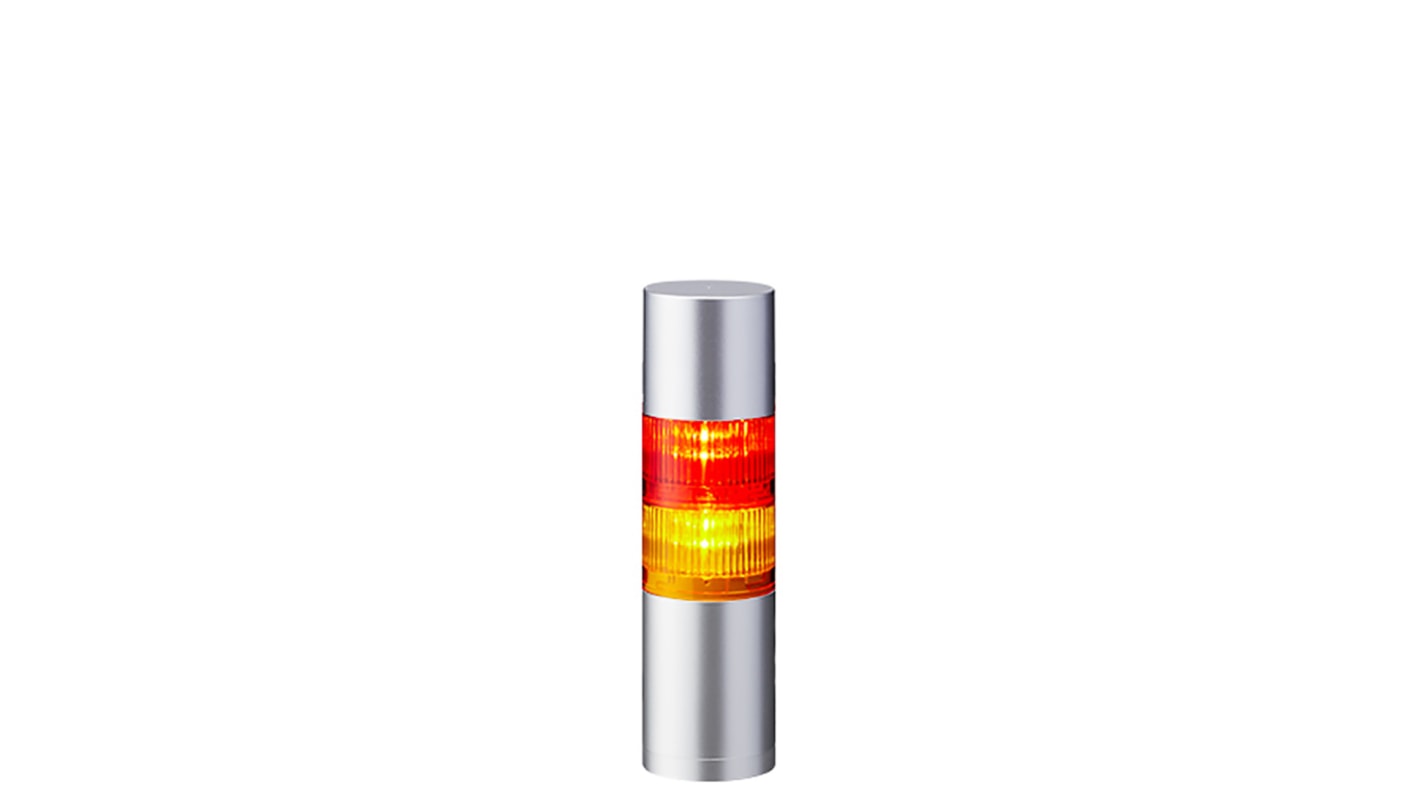 Rs-Online Torretta di segnalazione Patlite 24 V c.c. LED 2 elementi lenti A colori con Cicalino