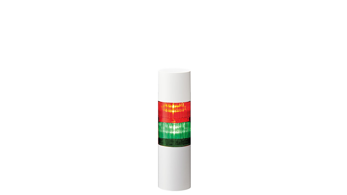 Patlite LR6 LED Signalturm 2-stufig mehrfarbig LED Rot/Grün + Summer Blitz, Dauer 213.5mm Multifunktion