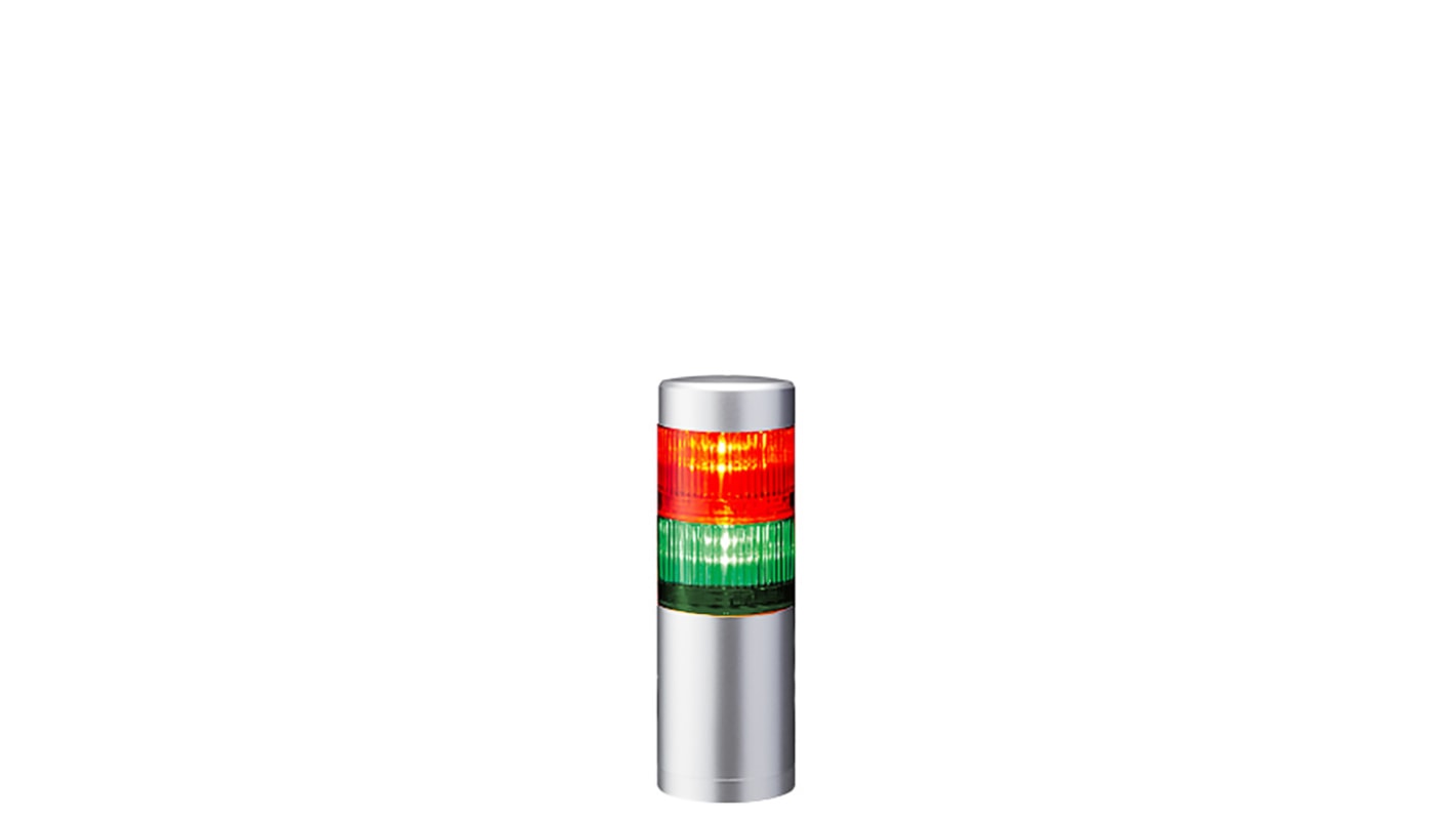 Rs-Online Torretta di segnalazione Patlite 24 V c.c. LED 2 elementi lenti A colori