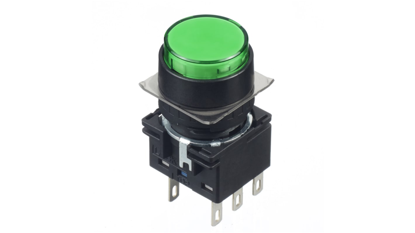Idec Green Round Push Button Switch