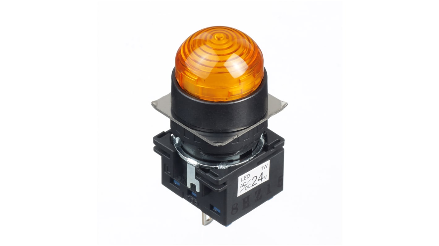Idec Amber Round Push Button Switch