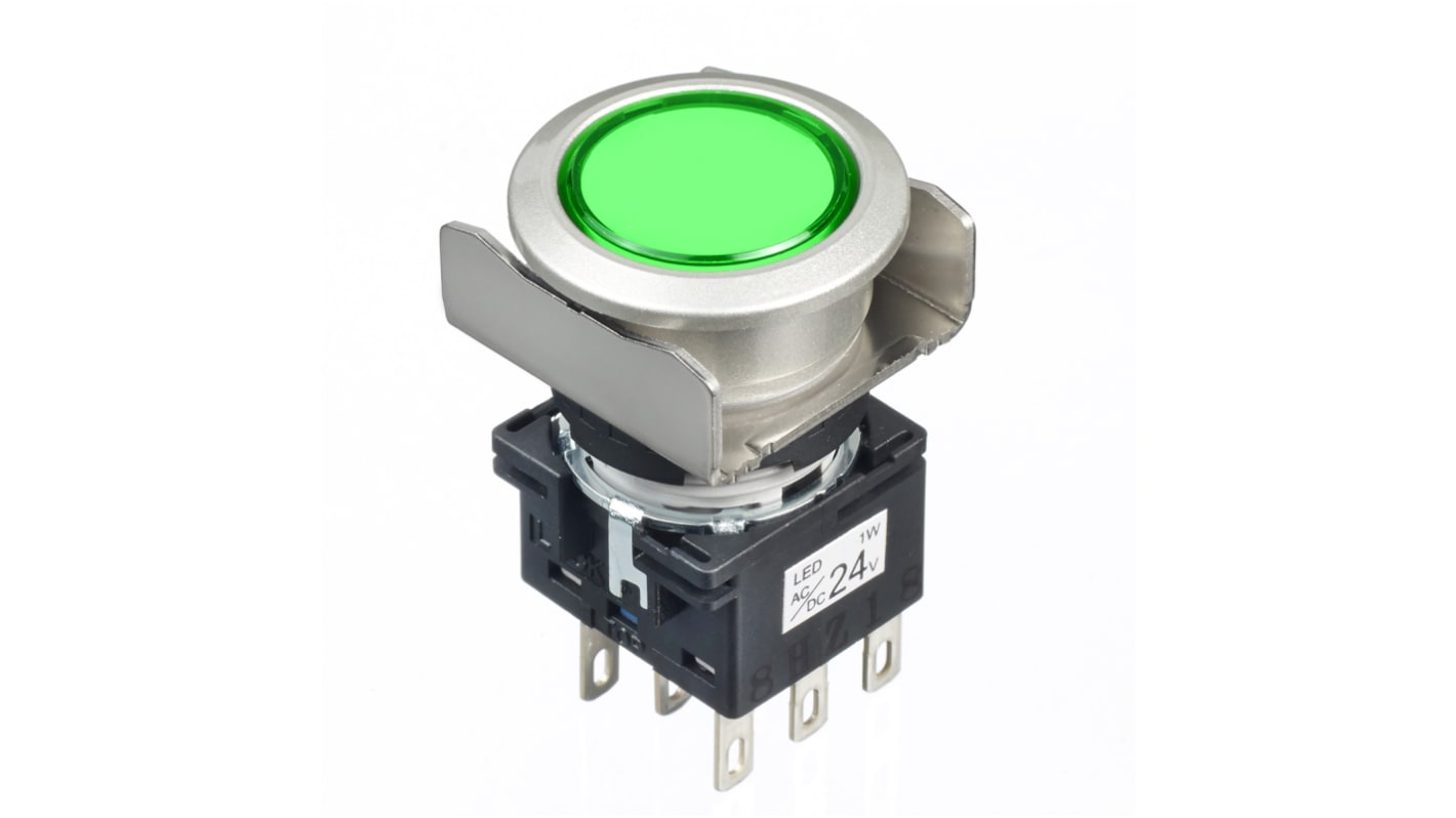 Idec Green Round Push Button Switch