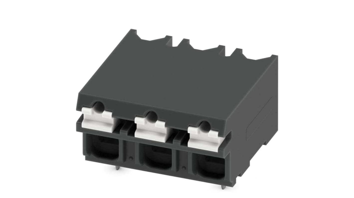 Phoenix Contact SPT-SMD 1.5/ 3-H-5.08 R32 Series PCB Terminal Block, 3-Contact, 5.08mm Pitch, Surface Mount, 1-Row,