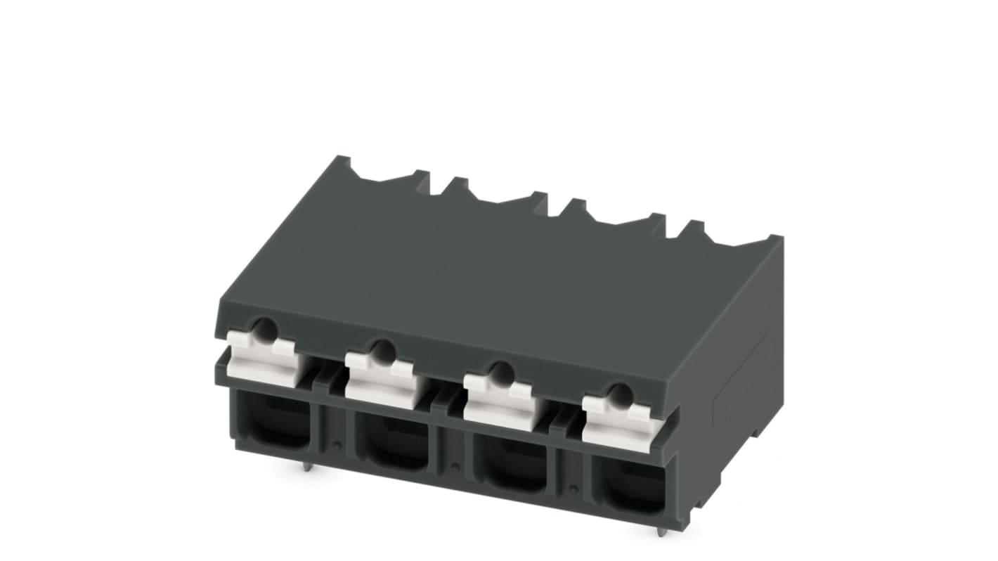 Phoenix Contact SPT-SMD 1.5/ 4-H-5.08 R44 Series PCB Terminal Block, 4-Contact, 5.08mm Pitch, Surface Mount, 1-Row,