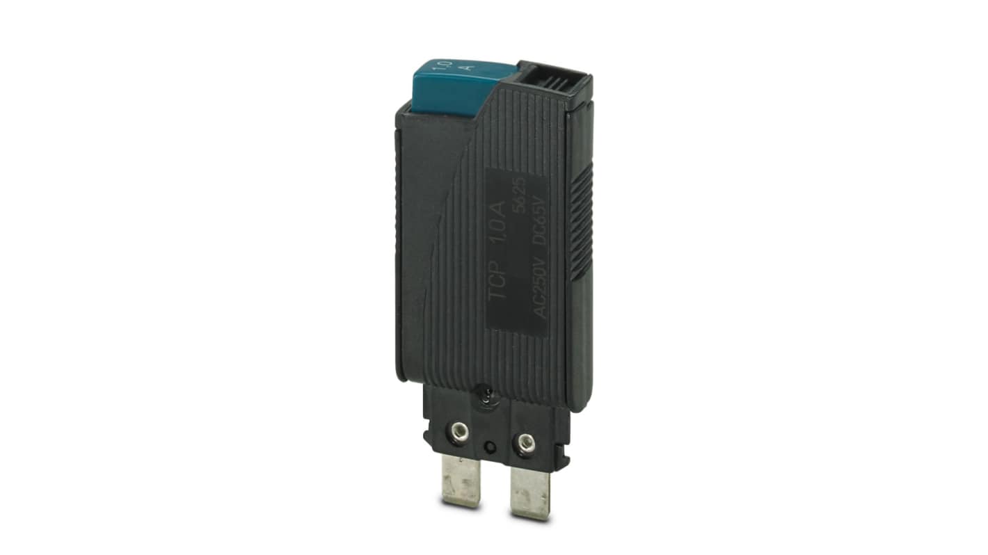 Phoenix Contact Thermal Circuit Breaker - TCP1A  Single Pole 65 V dc, 250V ac Voltage Rating On Base Element, 1A