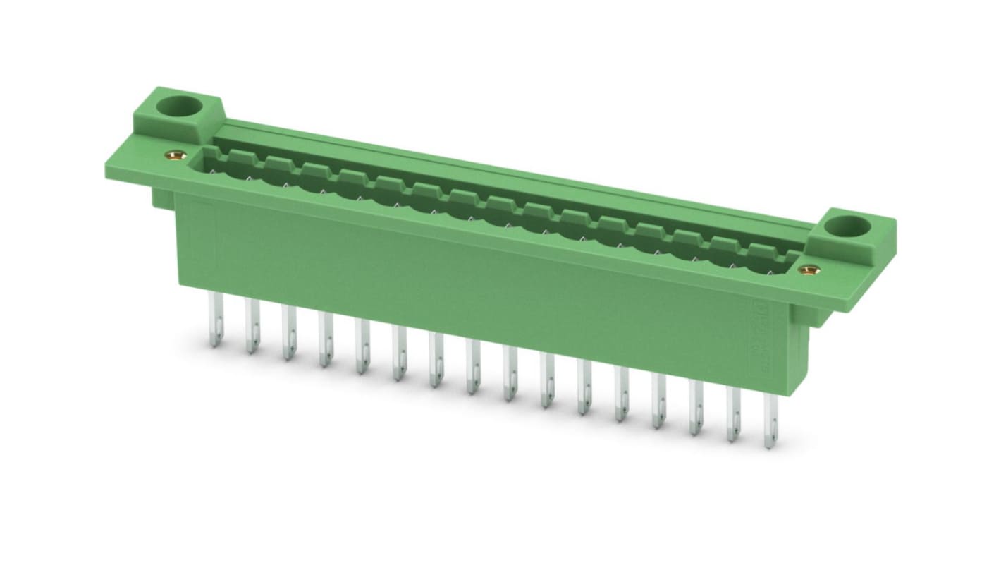 Phoenix Contact, 5.08mm Pitch, DFK-MSTB 2.5/16-GF-5.08, 16 Way, , Pluggable Terminal Block, Feed Through Header, Panel