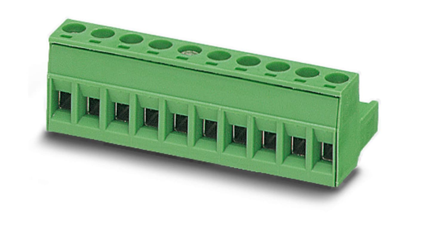Phoenix Contact, 5.08mm Pitch, MSTB 2.5/ 6-ST-5.08 BD:1-6, 6 Way, , Pluggable Terminal Block, Plug, Plug-In, Screw