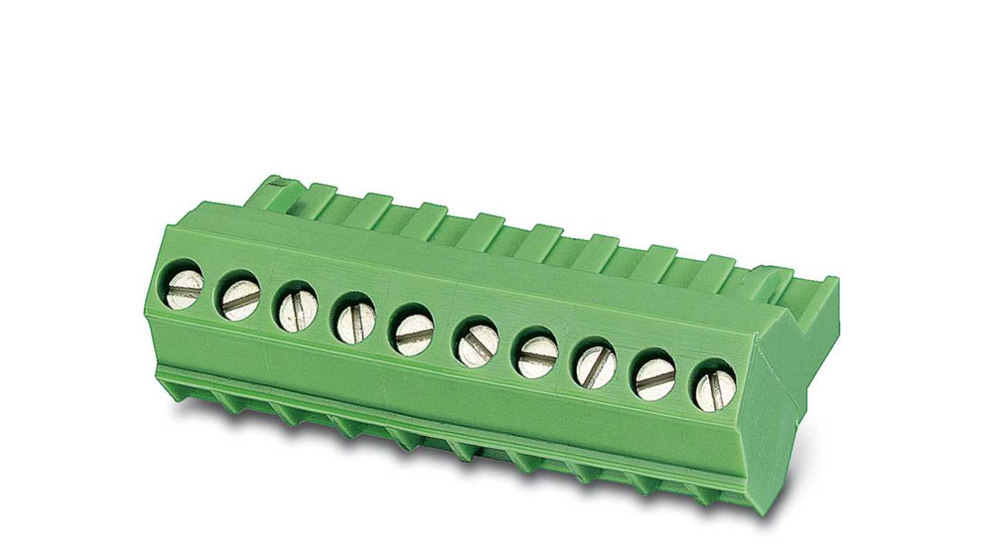 Phoenix Contact, 5.08mm Pitch, SMSTB 2.5/ 4-ST-5.08, 4 Way, , Pluggable Terminal Block, Plug, Plug-In, Screw