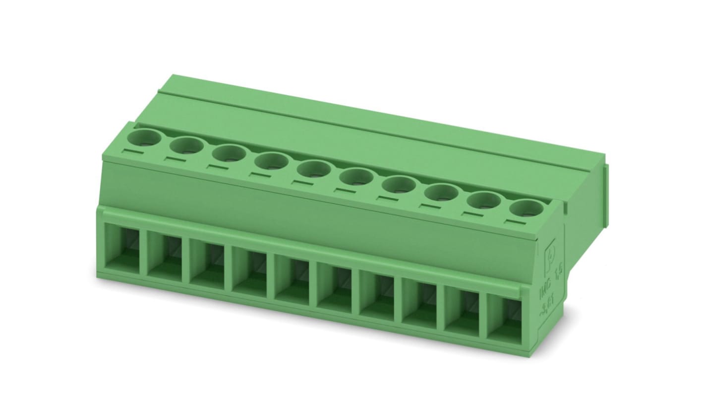 Morsettiera collegabile Phoenix Contact Maschio a 10 vie, 1 fila, passo 3.81mm, Montaggio su cavo
