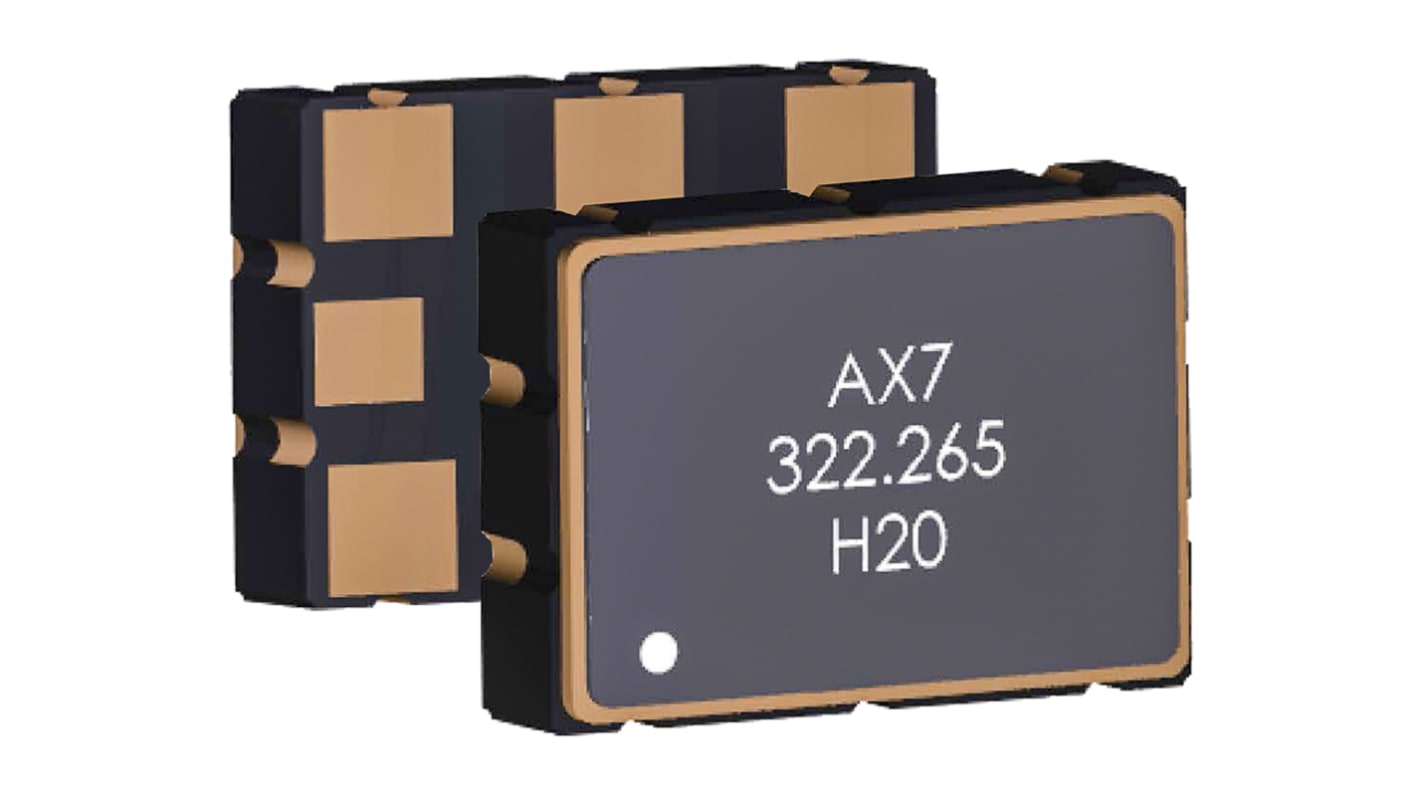 Abracon, 156.25MHz XO Oscillator, ±25ppm LVPECL 6-SMD Compatible AX7PBF3-156.2500C