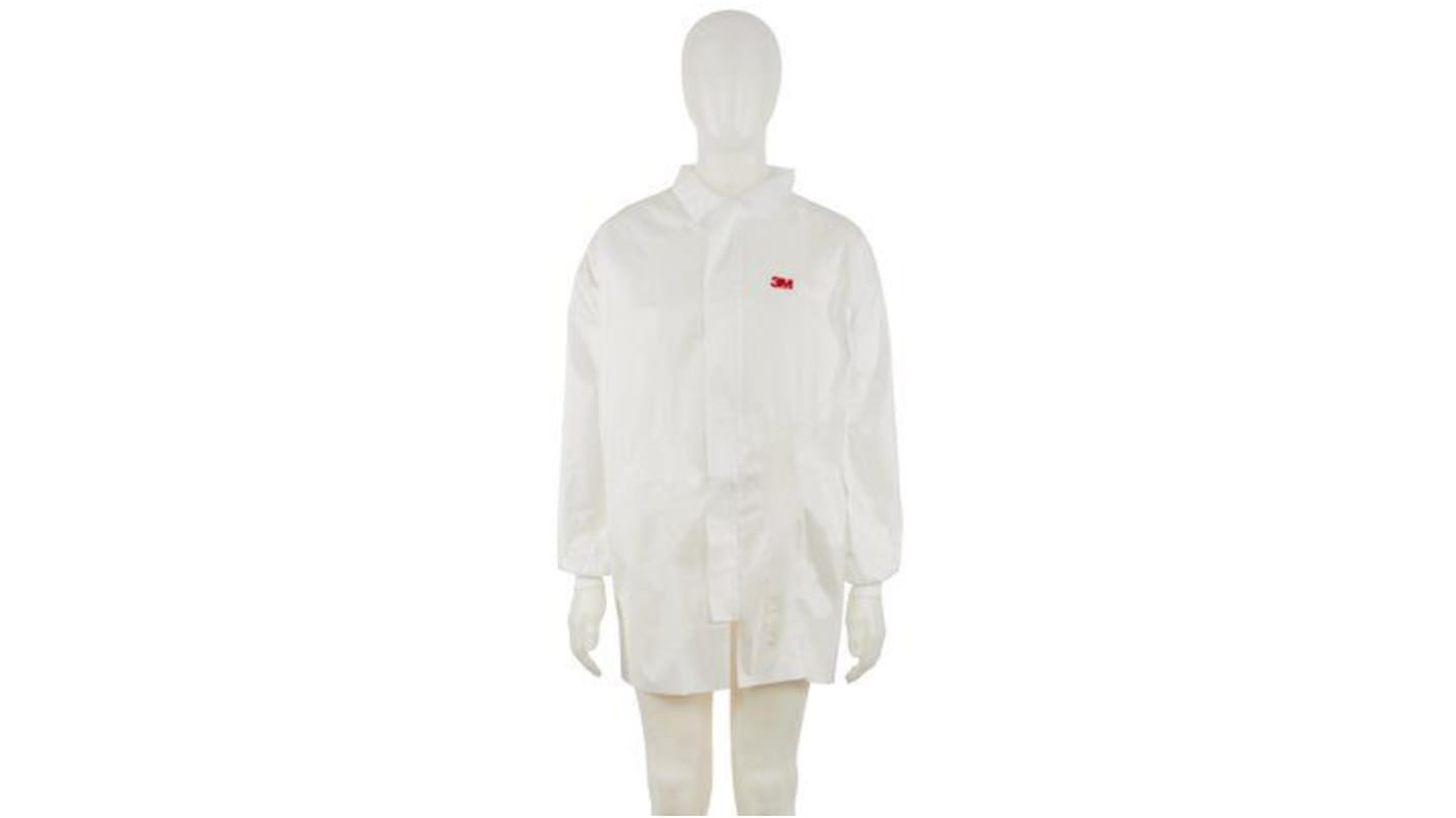 3M White Unisex Visitor Coat, S