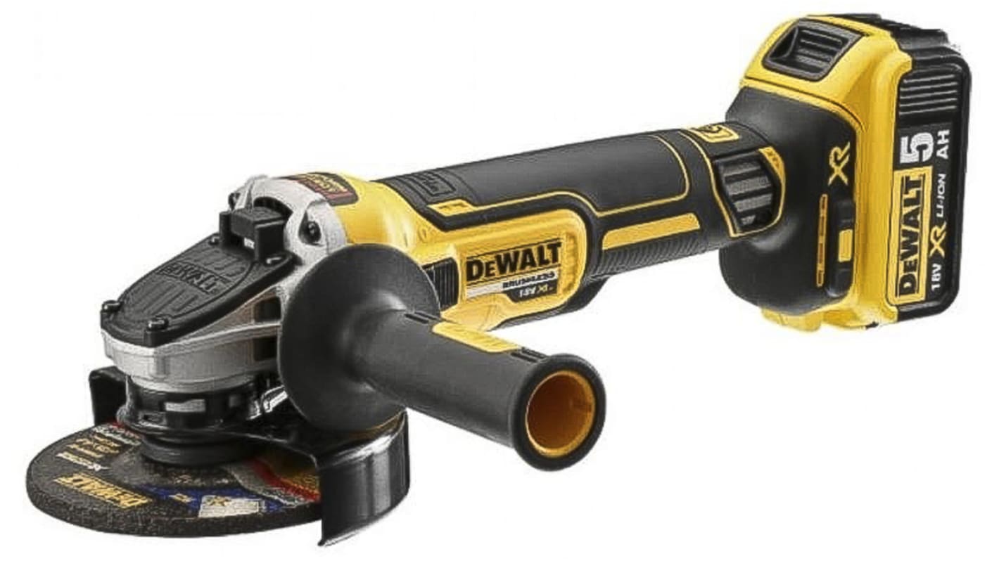 DeWALT DCG405P2 QW 18V XR 125mm Cordless Angle Grinder Euro Plug RS
