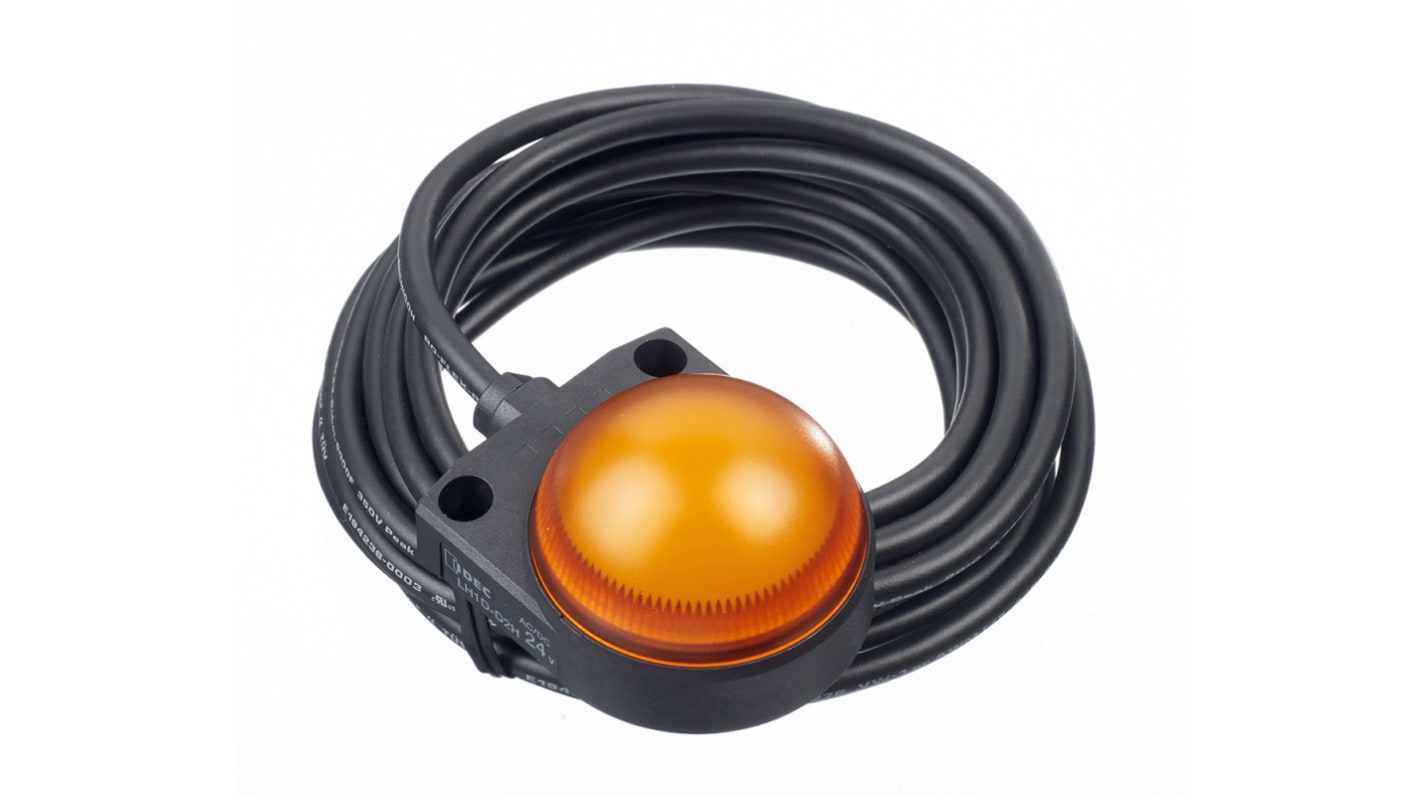 Idec Orange Panel Mount Indicator, 24 V ac/dc, 24V dc, IP67