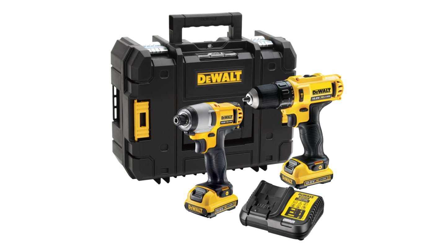 DeWALT XR Li-Ion Twin Kit Li-Ion Akku Akku-Werkzeugset Bürstenmotor 2Ah , UK-Netzstecker