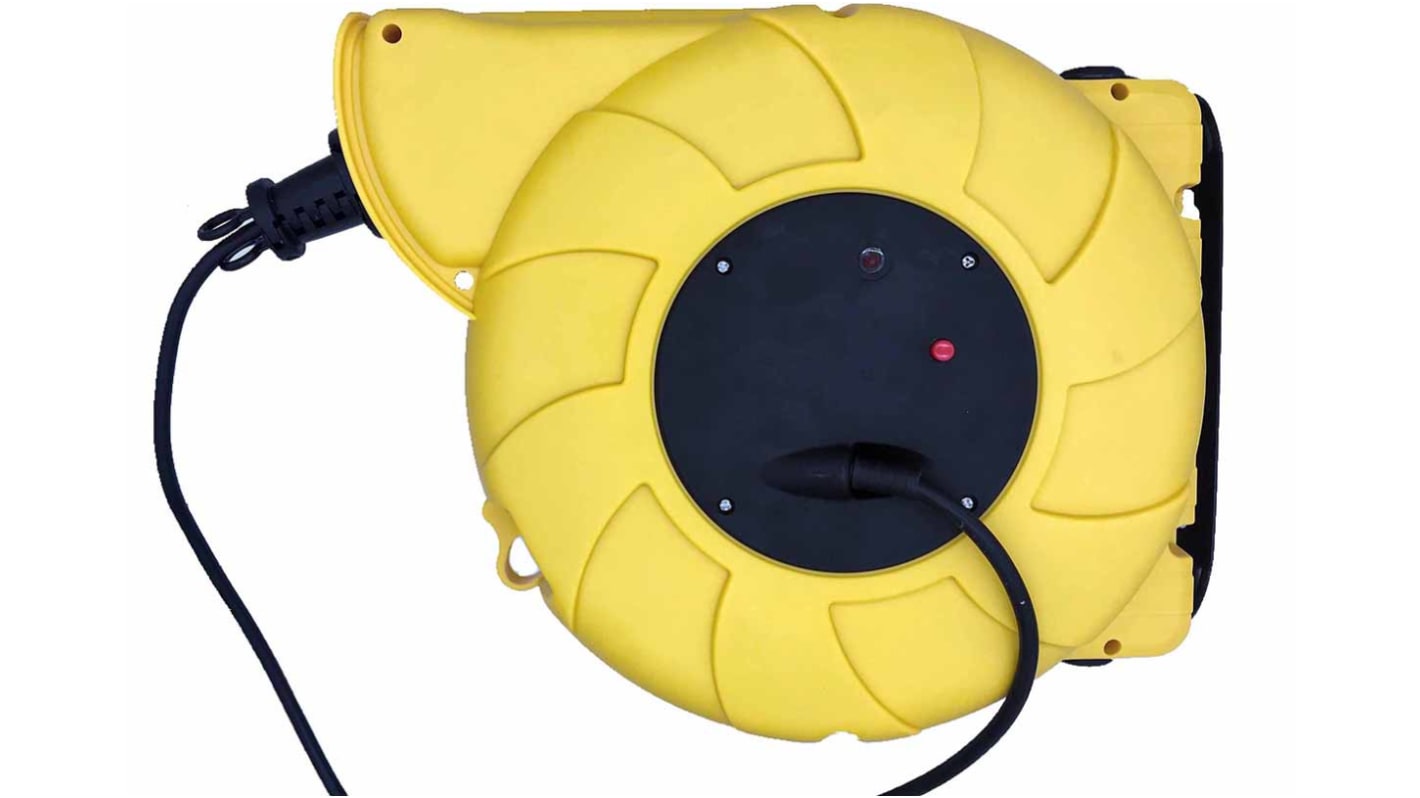 RS PRO 16m 1 Socket Type G - British Cable Reel Cassette Reel, 230 V ac